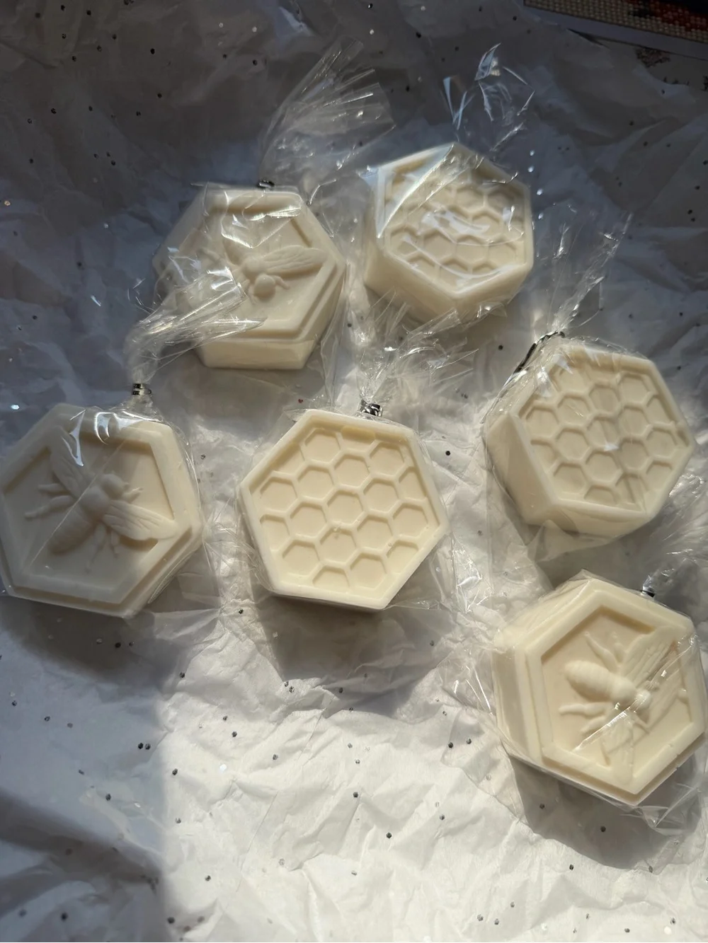 Hexagon Honeycomb Soap Party Favors - Three Different Scents x 12 In Each Scent